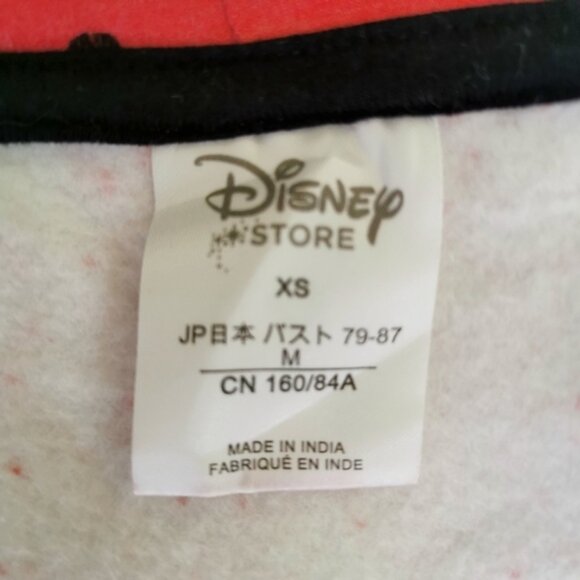 Disney Love Full Zip Hoodie, White with Red - Sz XS - Picture 7 of 10